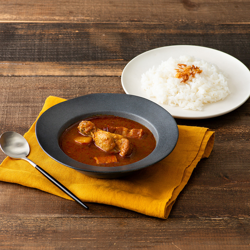 道産鶏と燻しベーコンのスープカレー