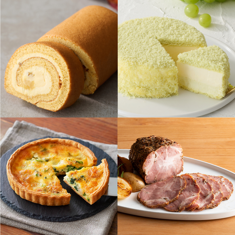 季節のケーキとデリカのセット