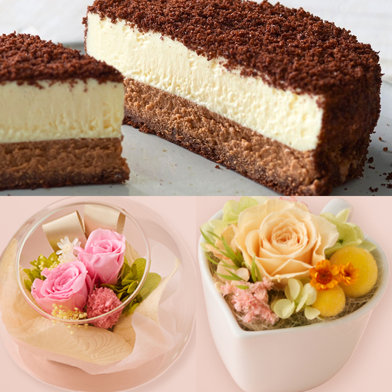 ショコラドゥーブルと選べるフラワーギフト