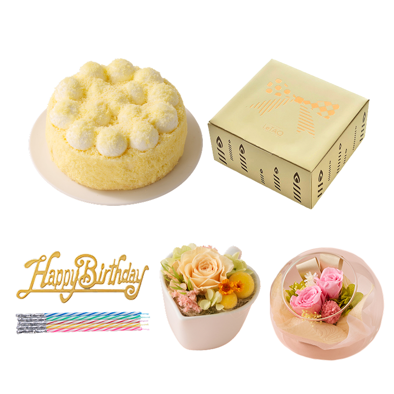 バースデードゥーブル4号と選べるフラワーギフト