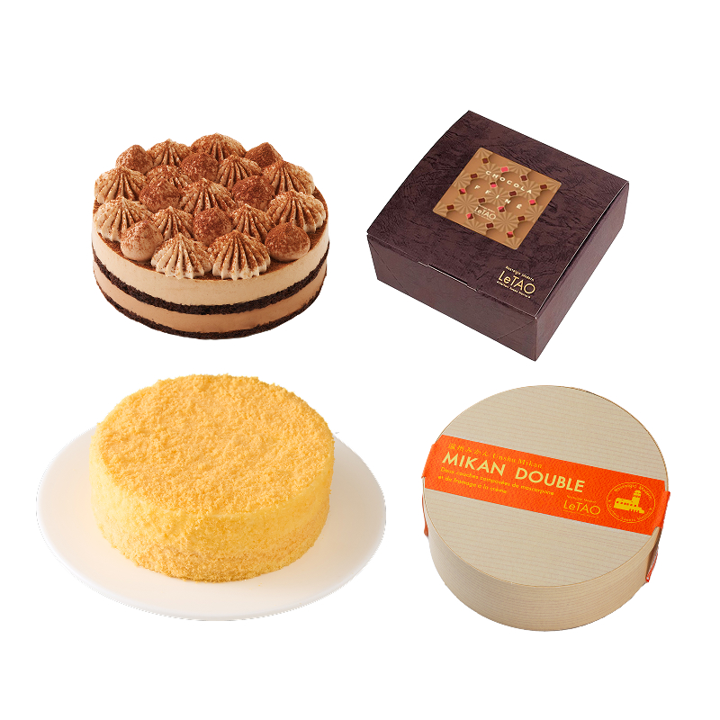 ショコラとみかんのケーキセット