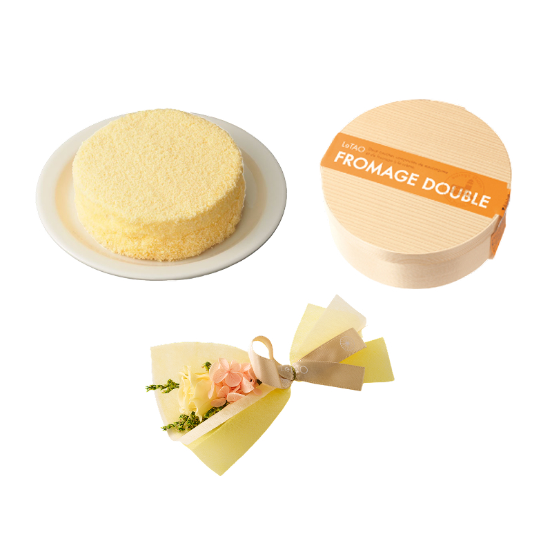 フラワーイエローブーケと選べるドゥーブル