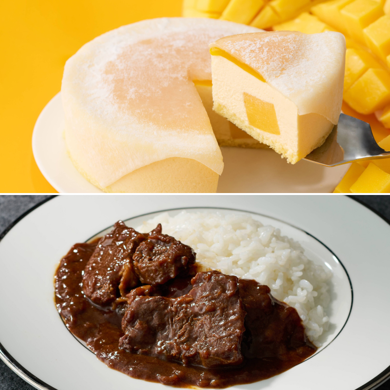 雪マンゴーと欧風カレーのサマーセット