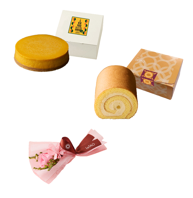 【送料込み】ピンクブーケと秋のスイーツセット
