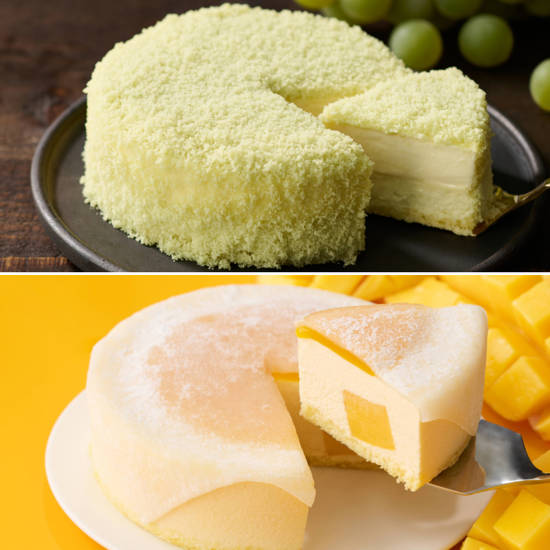 ナイアガラドゥーブルと雪マンゴーのケーキセット