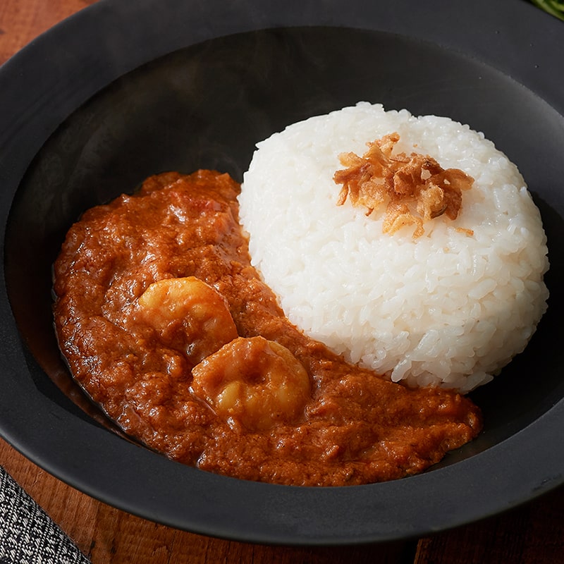 ドゥーブルとエビトマトカレーのお手軽セット