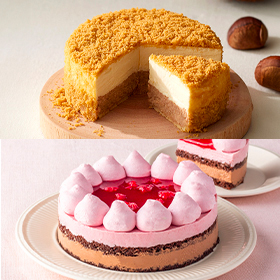 マロンとベリーのケーキペア