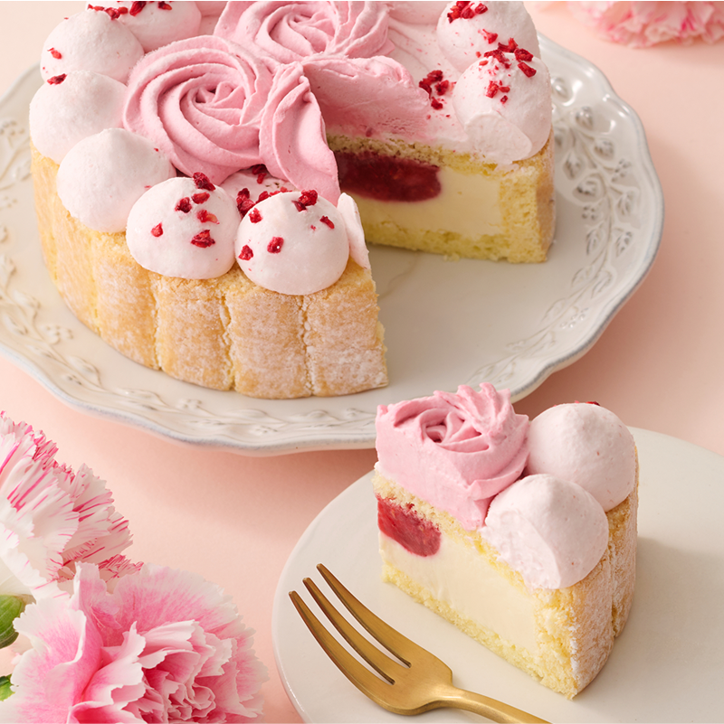 フラワーブーケと選べる母の日ケーキ