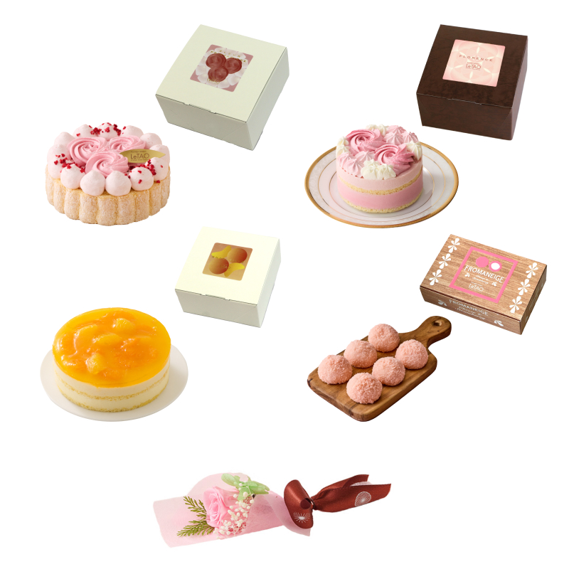 フラワーブーケと選べる母の日ケーキ