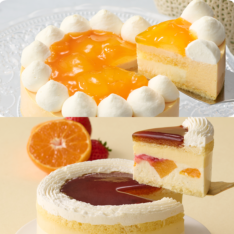 プリンとメロンのスイーツペア