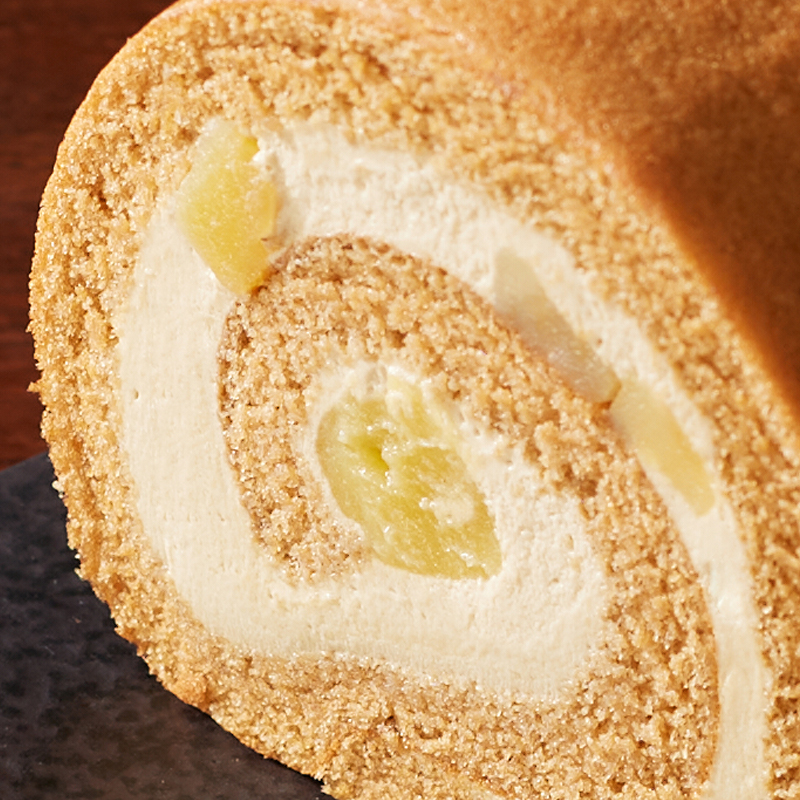 ほうじ茶とおいものロールケーキ
