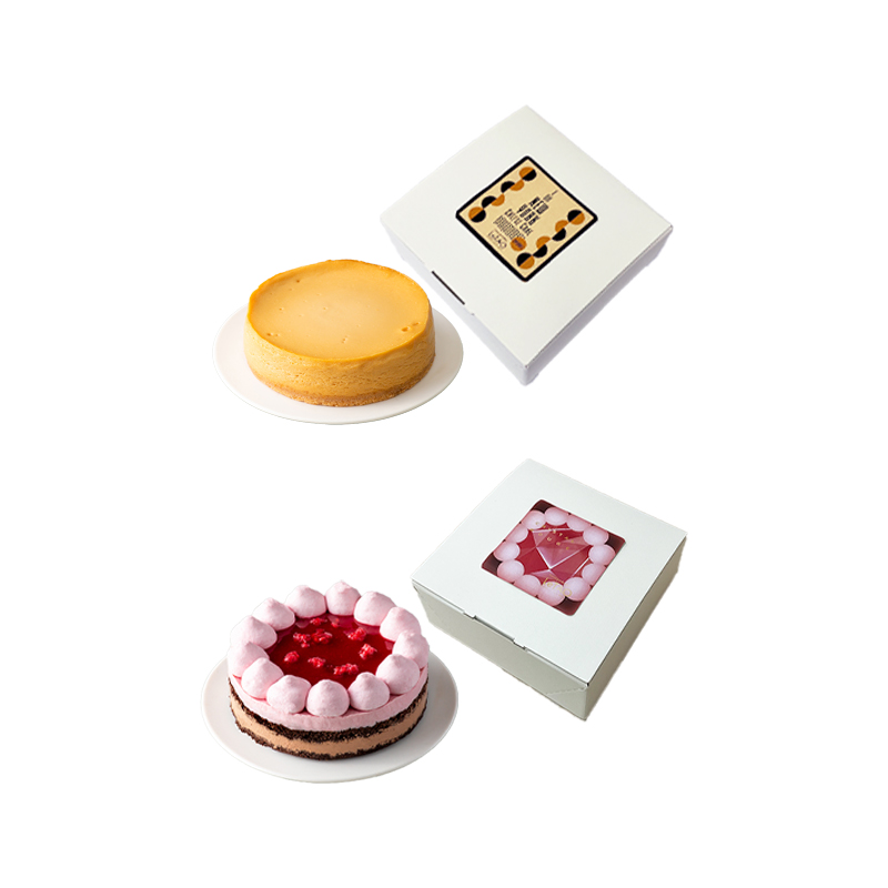 キャラメルとベリーのケーキペア