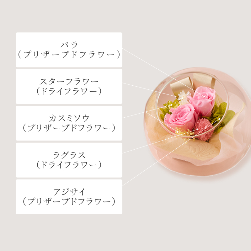 フルールミニョンと選べるフラワーギフト