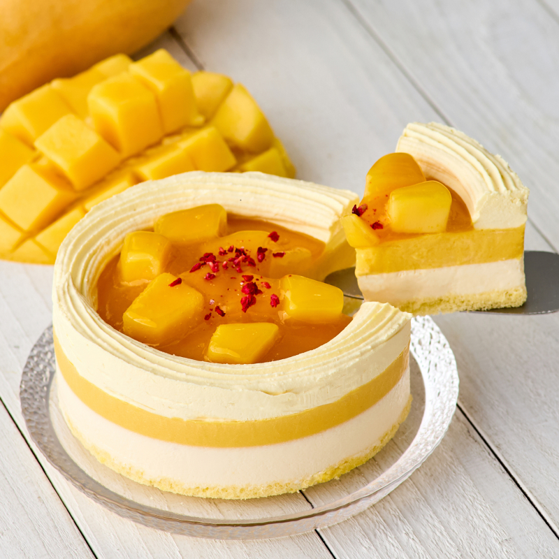 マンゴーとメロンのケーキペア