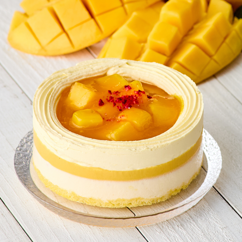 マンゴーとメロンのケーキペア