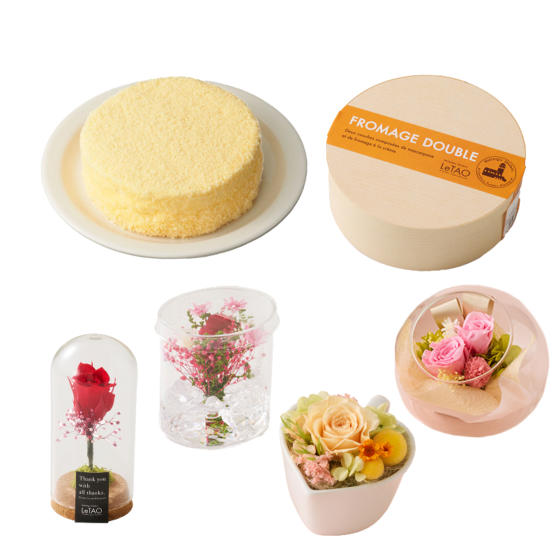 ドゥーブルフロマージュと選べるフラワーギフト