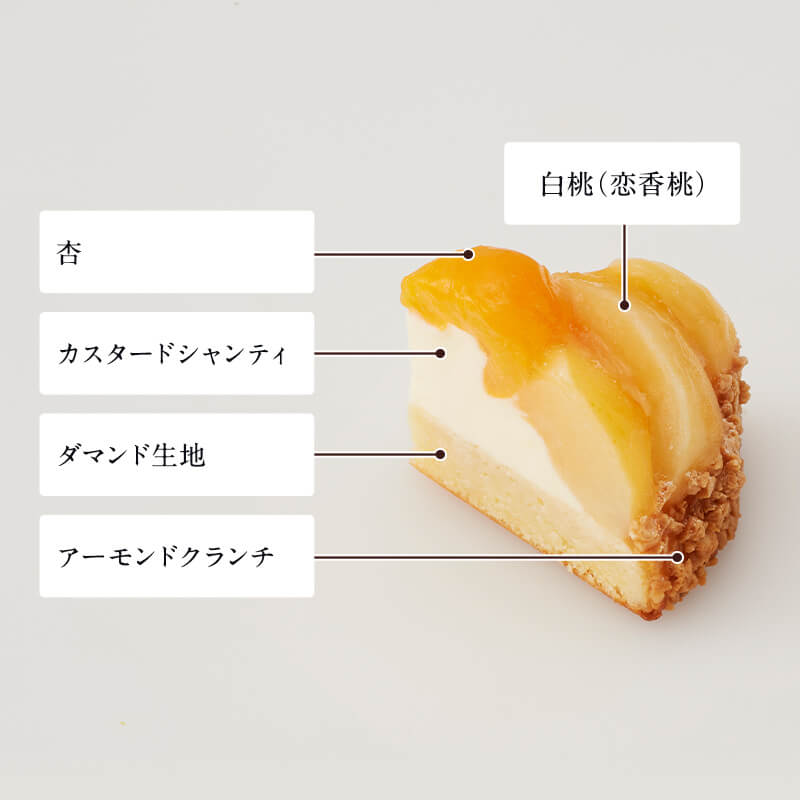桃と杏のカスタードタルト