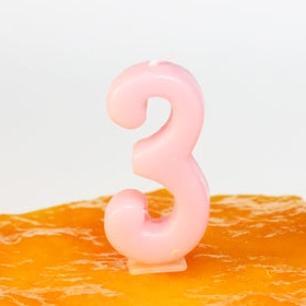 【アイスケーキ専用】ナンバーキャンドル　「3」