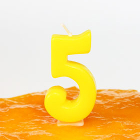 【アイスケーキ専用】ナンバーキャンドル　「5」