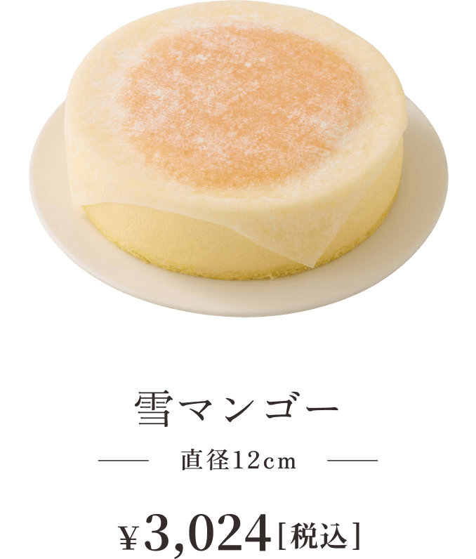 雪マンゴー 直径12cm ¥3,024税込