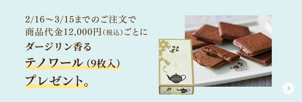 「テノワール9枚入1箱」プレゼント特典