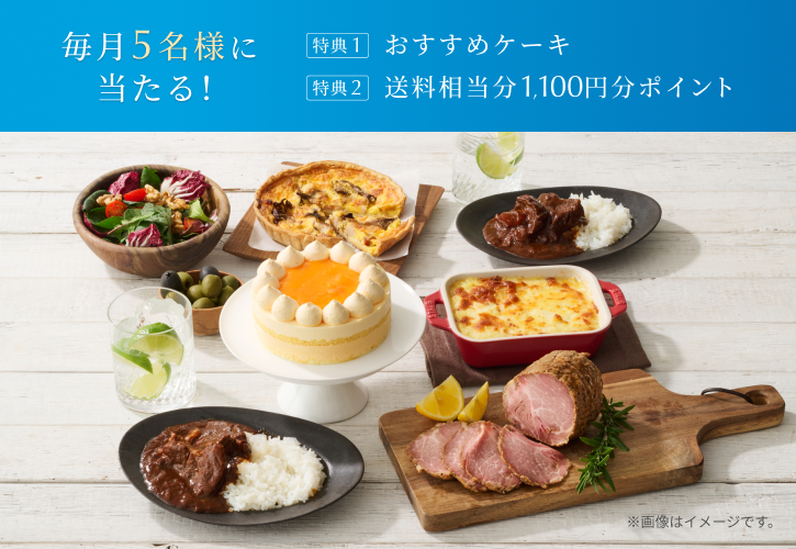 毎月5名に当たるレビューキャンペーン