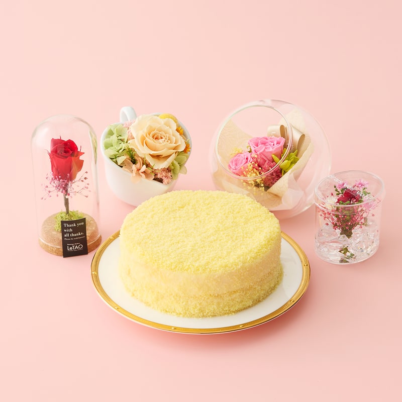 ドゥーブルフロマージュと選べるフラワーギフトの画像